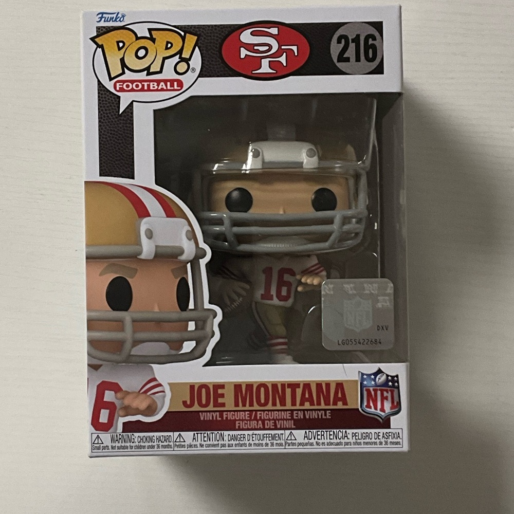Funko Pop! Joe Montana Figure with Red and White Helmet